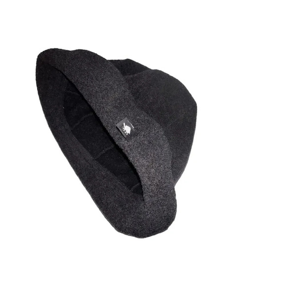 Turtle Fur, charcoal gray seemed cuffed cloak hat 23” circ warm stretchy thick - Picture 7 of 7
